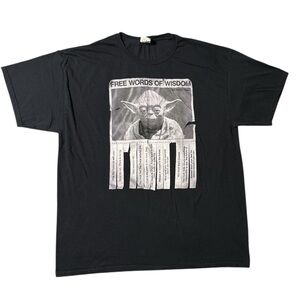 Star Wars Black Yoda Graphic Tee